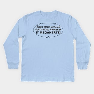 Electrical Engineer Megahertz Oval Kids Long Sleeve T-Shirt